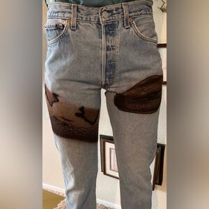 Vintage Levi 501 Rare Python Jeans